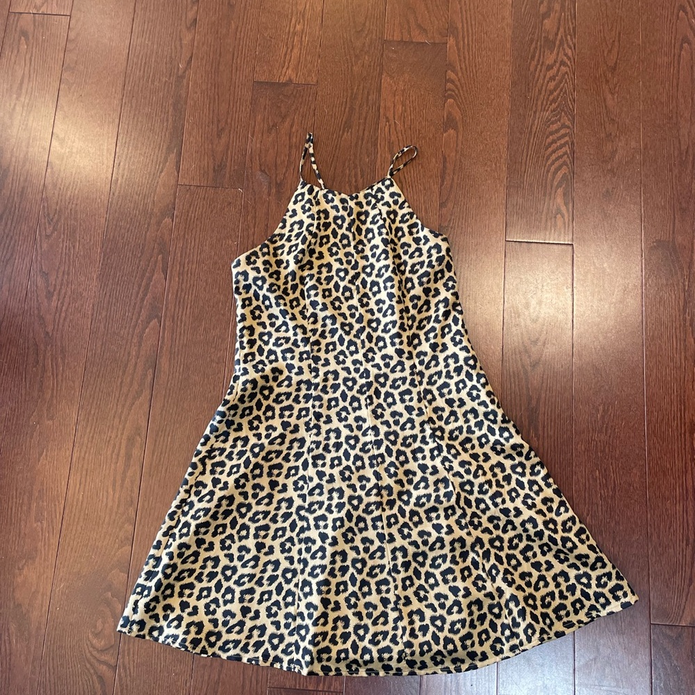 Satin leopard dress. Originally purchased on Revolve.